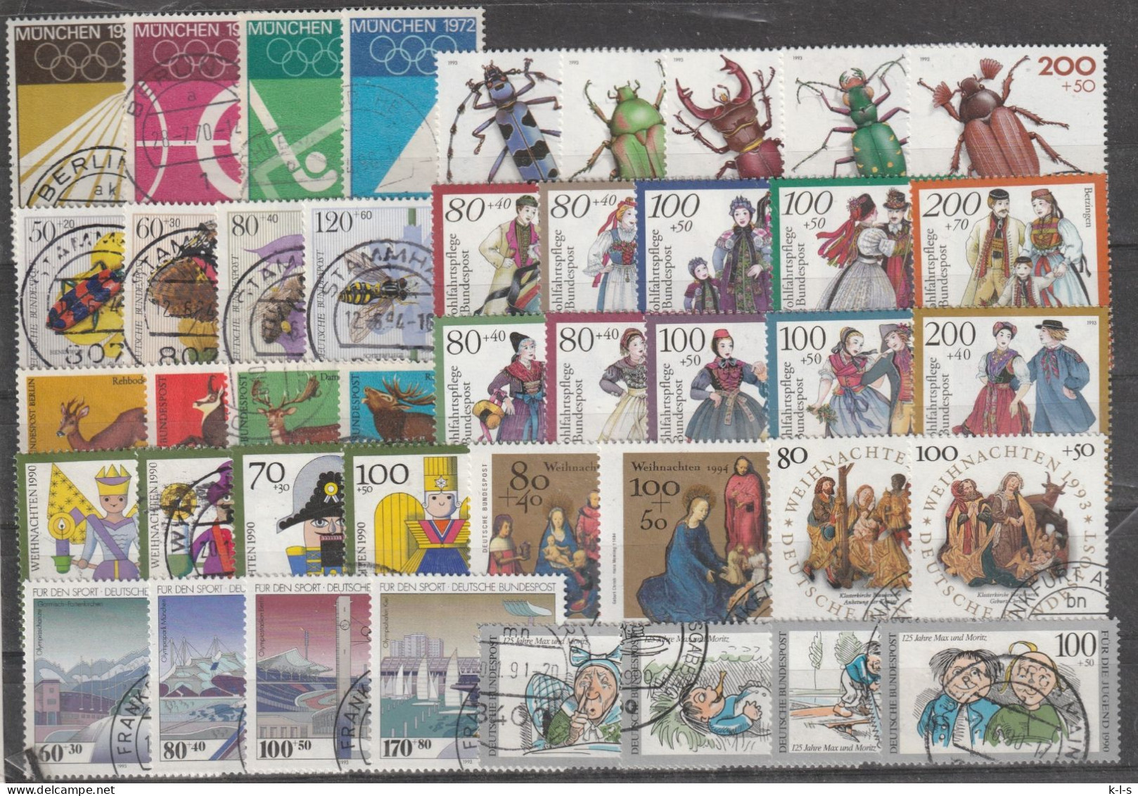 BRD: Posten Mit  Div. Versch. Zuschlagsmarken Mit Nur Kompletten Sätzen.   Gestpl./used - Lots & Kiloware (mixtures) - Max. 999 Stamps