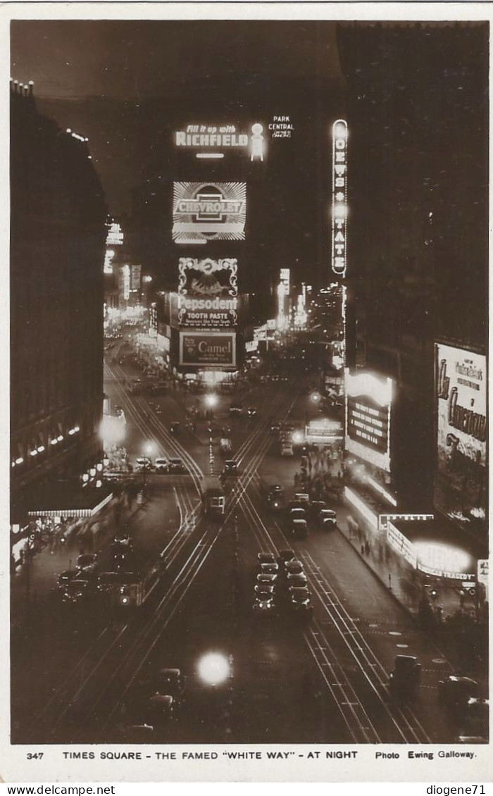 Time Square The Famed White Way At Night - Time Square