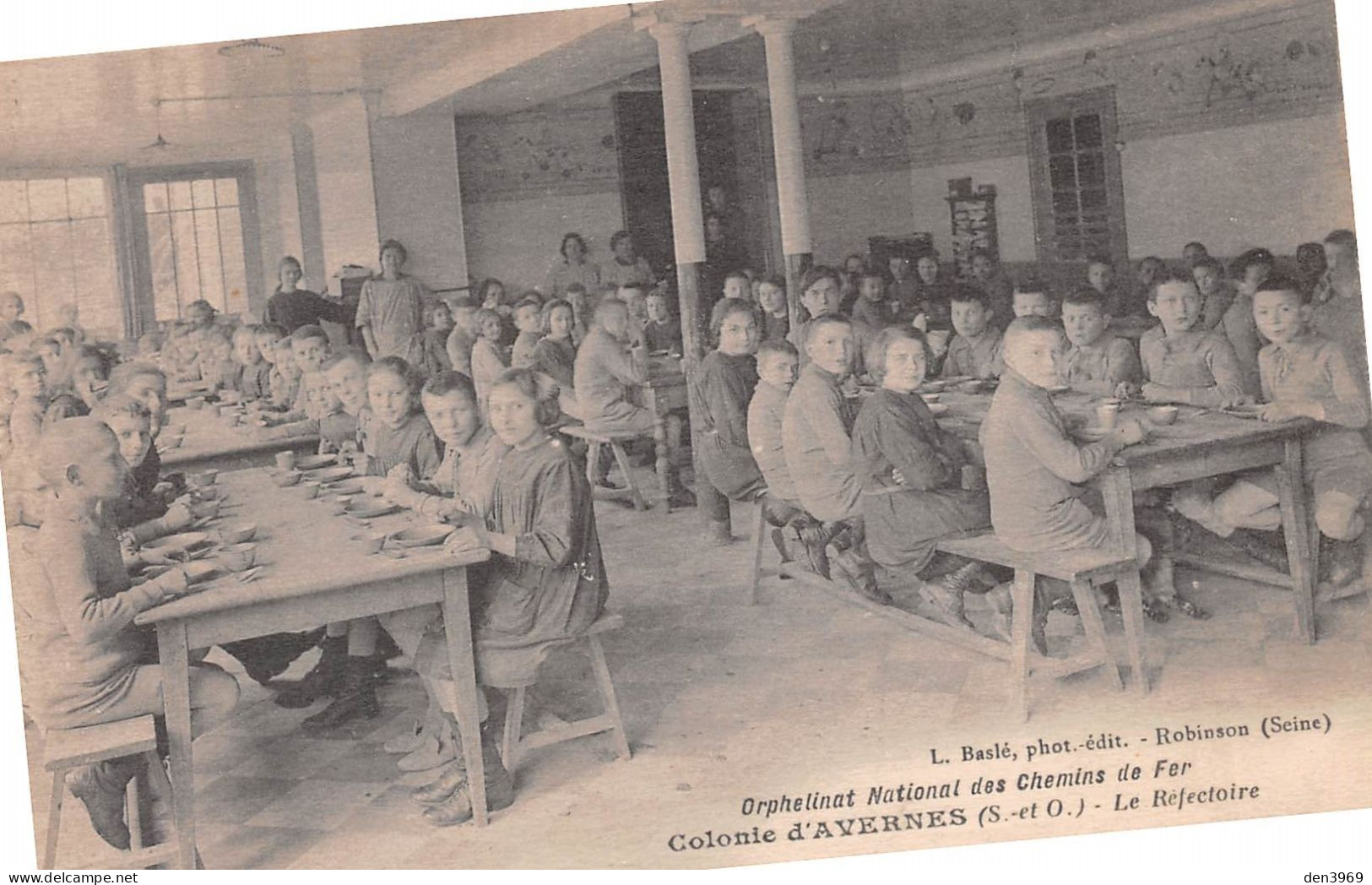 Colonie D'AVERNES (Val-d'Oise) - Orphelinat National Des Chemins De Fer - Le Réfectoire - Avernes