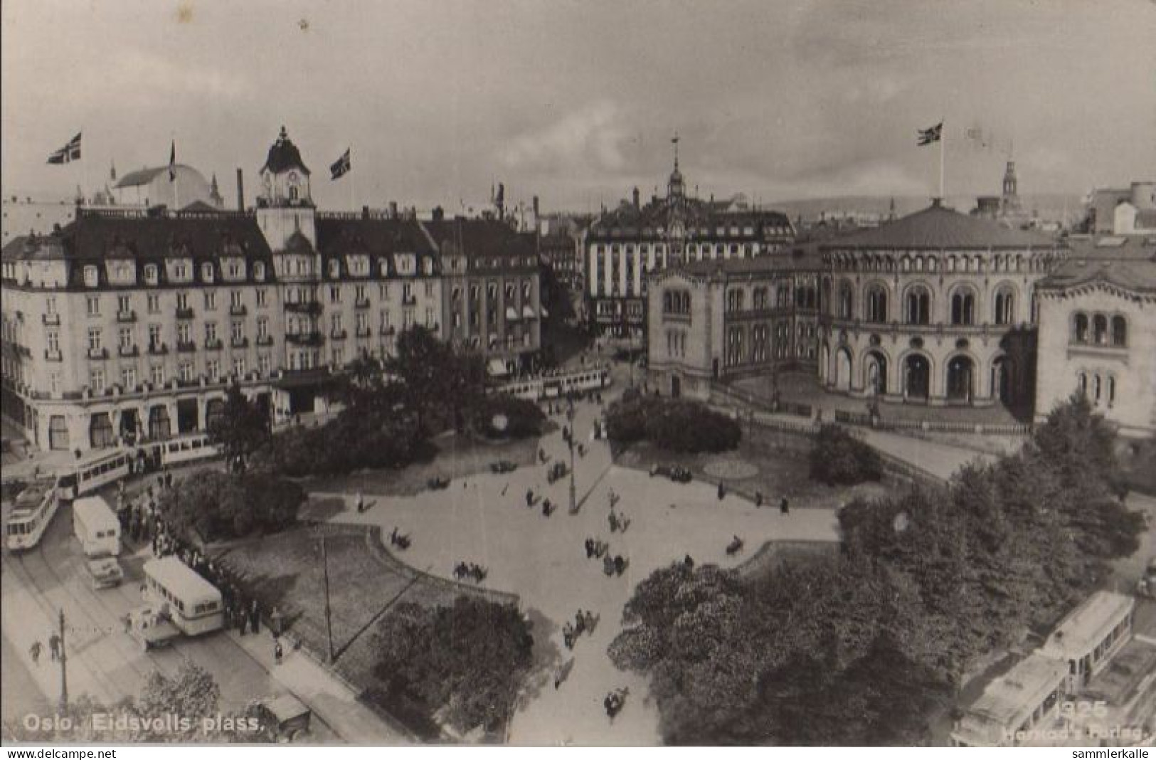 34488 - Norwegen - Oslo - Eidsvols Plass - 1934 - Noruega