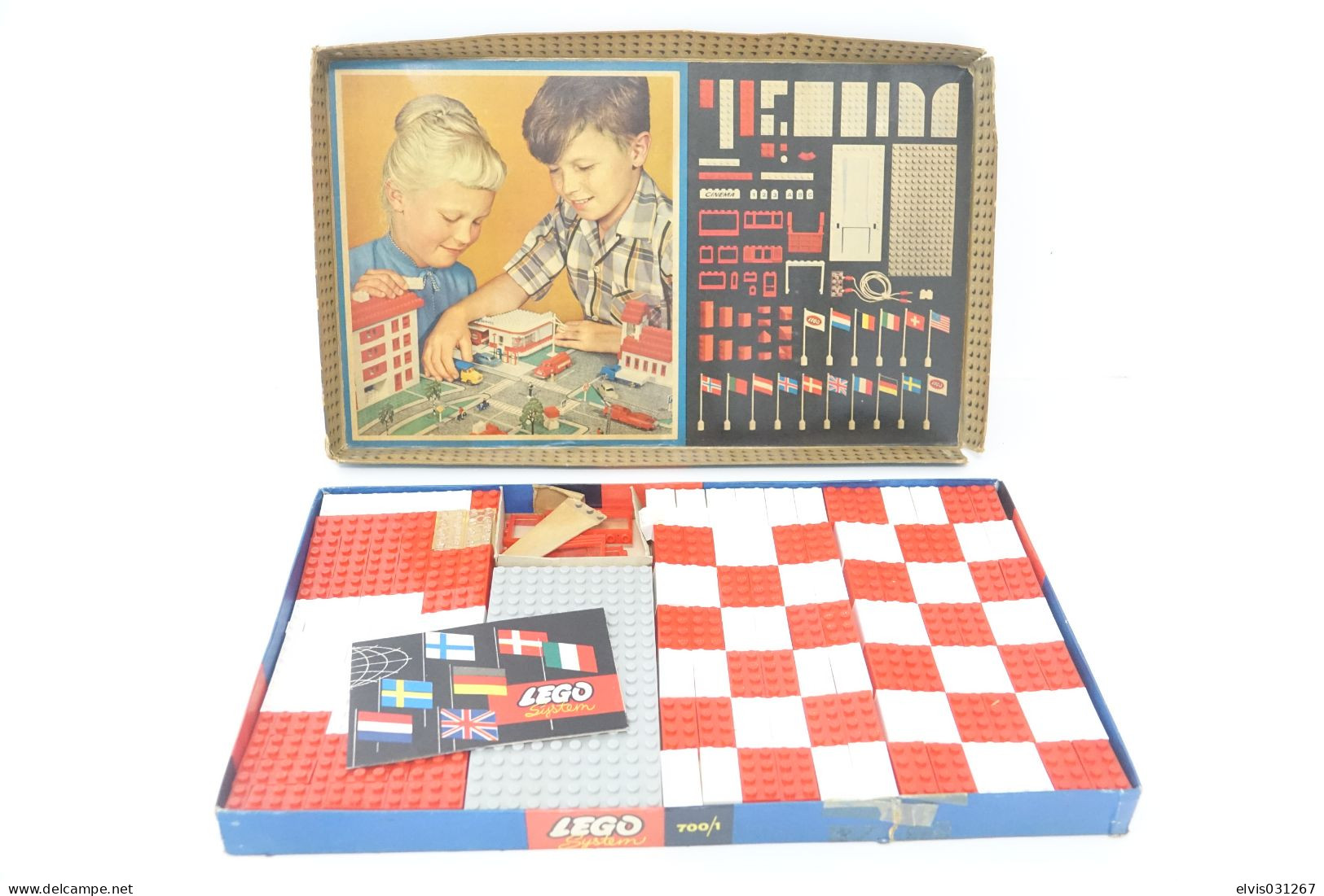 LEGO - 700/1 Gift Package (Lego Mursten) Extremely Rare 1st Edition - Collector Item - Original Lego 1956 - Vintage - Catalogs