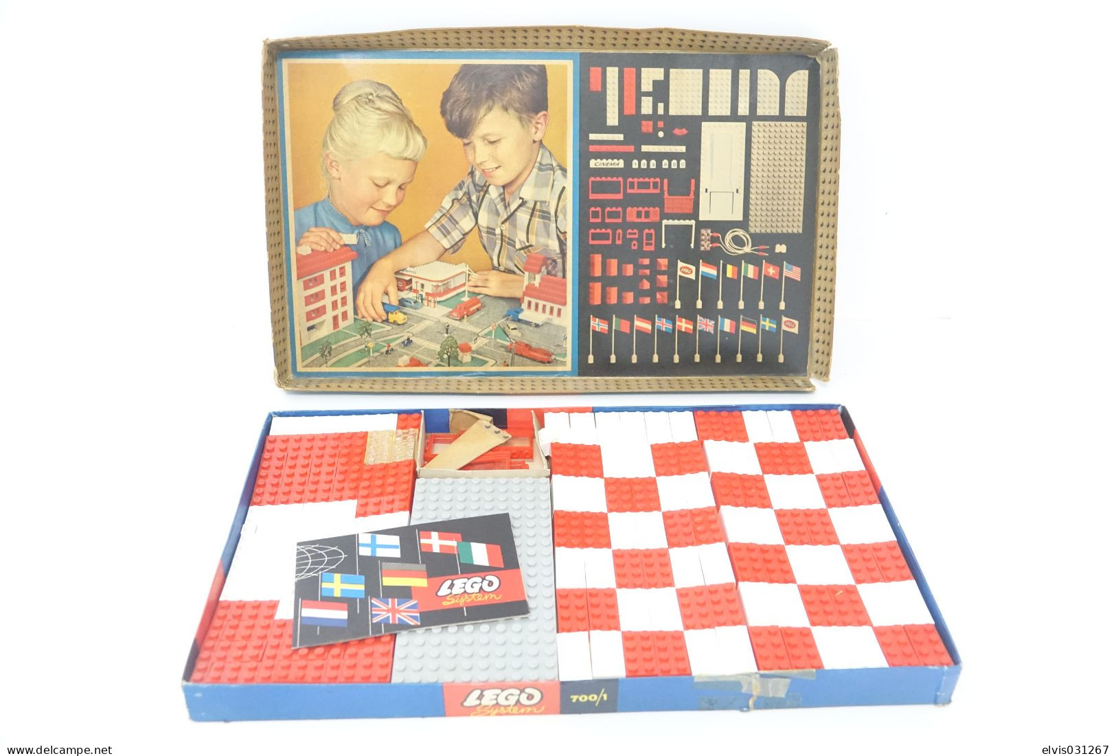 LEGO - 700/1 Gift Package (Lego Mursten) Extremely Rare 1st Edition - Collector Item - Original Lego 1956 - Vintage - Kataloge