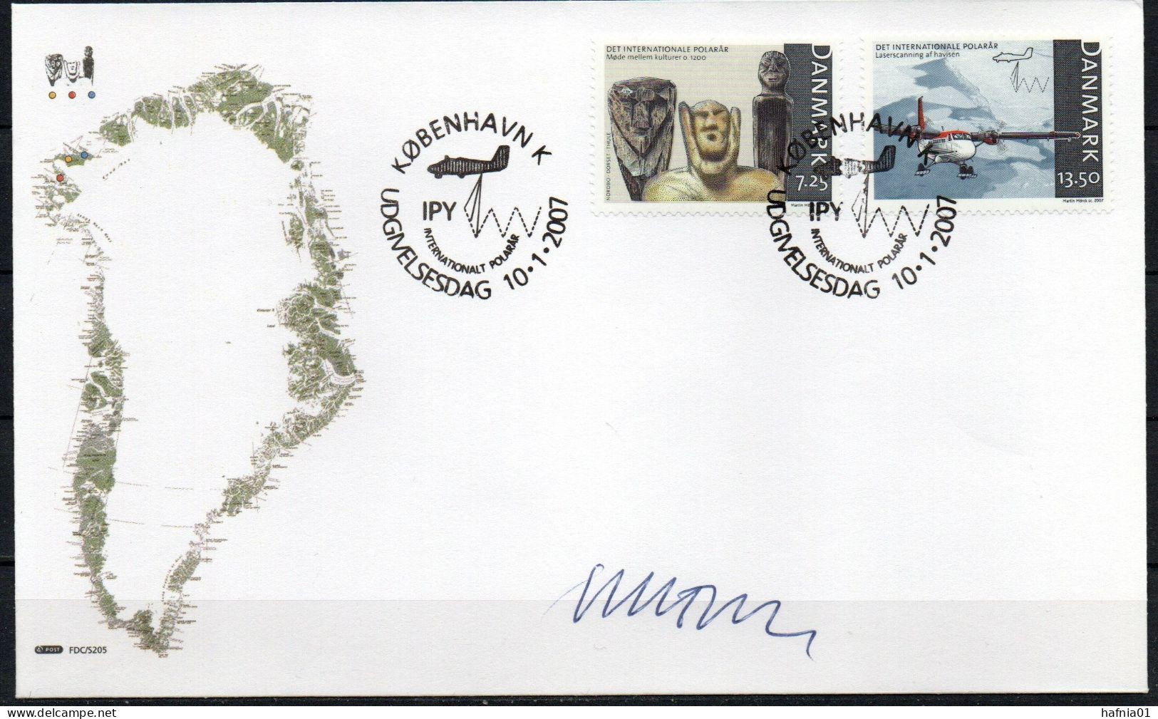 Martin Mörck. Denmark 2007.  Int. Polar Year. Michel  1459 - 1460 FDC. Signed. - FDC