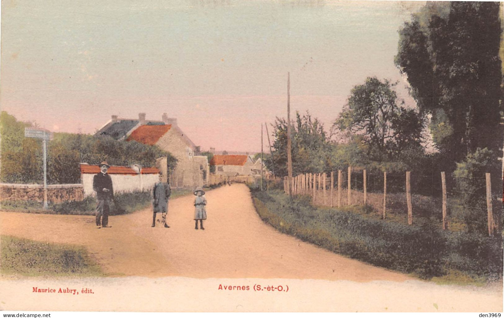 AVERNES (Val-d'Oise) - Entrée Du Village - Tirage Couleurs - Maurice Aubry édit. - Avernes