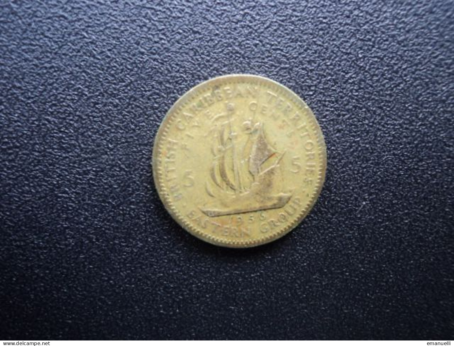 CARAÏBES ORIENTALES : 5  CENT   1956    KM 4     TB - Britse-karibisher Territorien