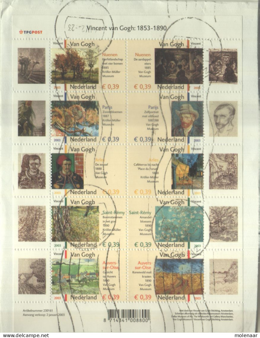 Postzegels > Europa > Nederland > Periode 1980-2013 (Beatrix) > 2000-09 >  Vel V2141-2151 Gestempeld (16647) - Gebruikt