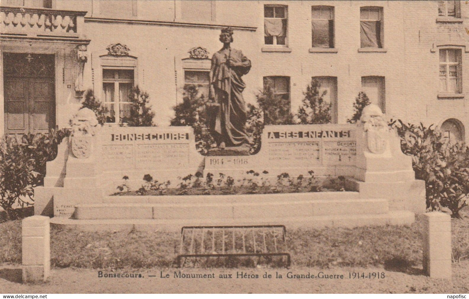 104-Bonsecours Le Monument Aux Héros De La Grande Guerre 1914/1918 - Péruwelz