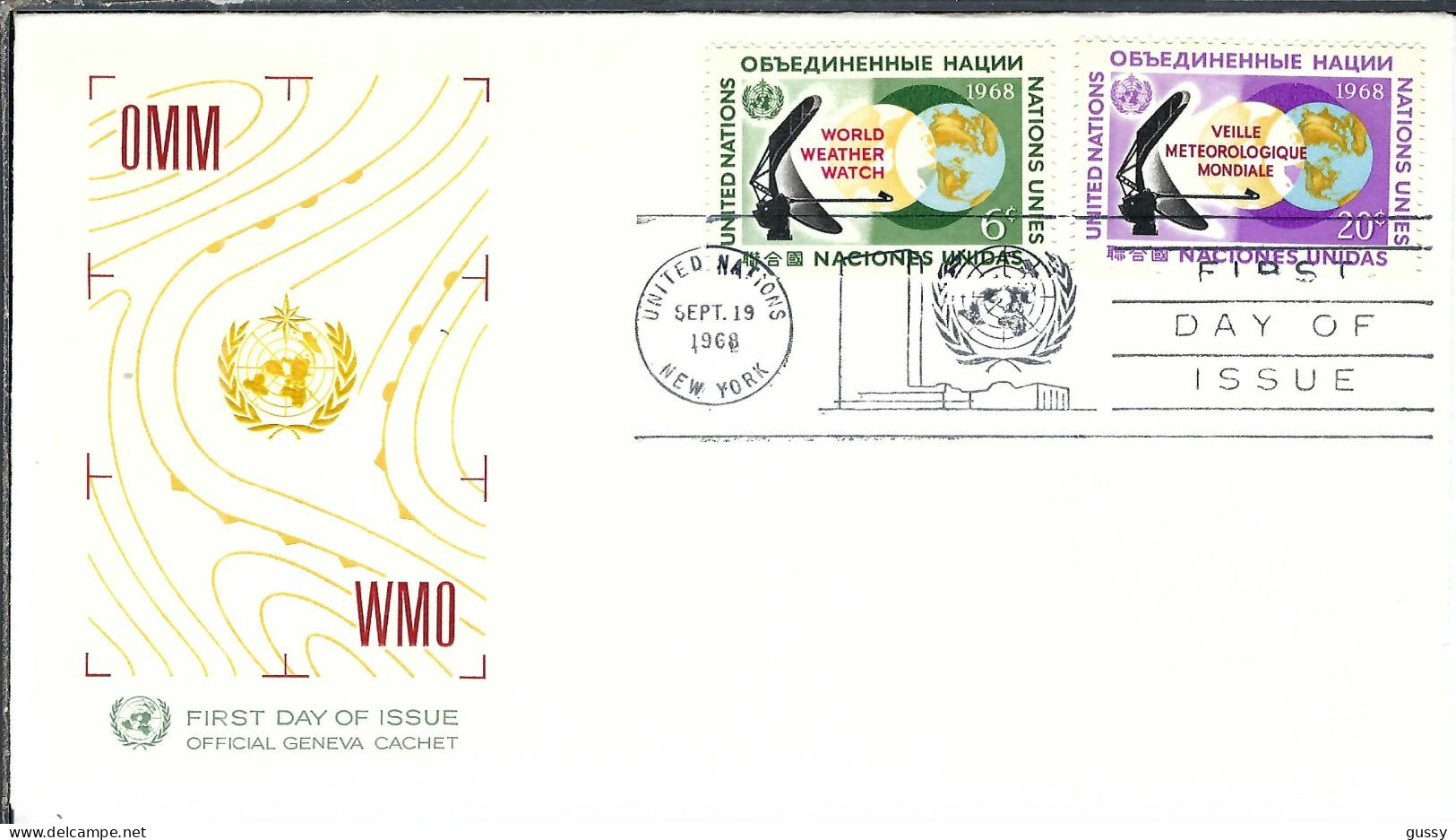 NATIONS UNIES 1968: FDC De New York - FDC