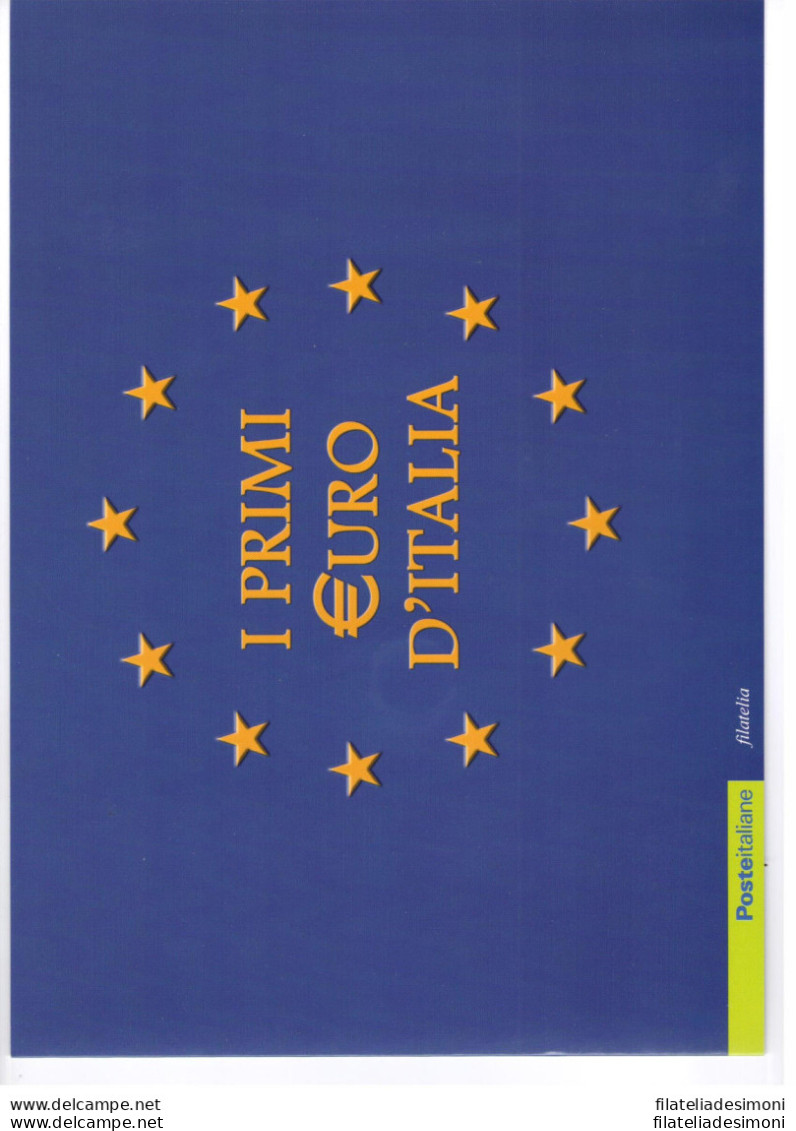 2002 Italia - Repubblica , Folder - I Primi Euro D'Italia  MNH** - Pochettes