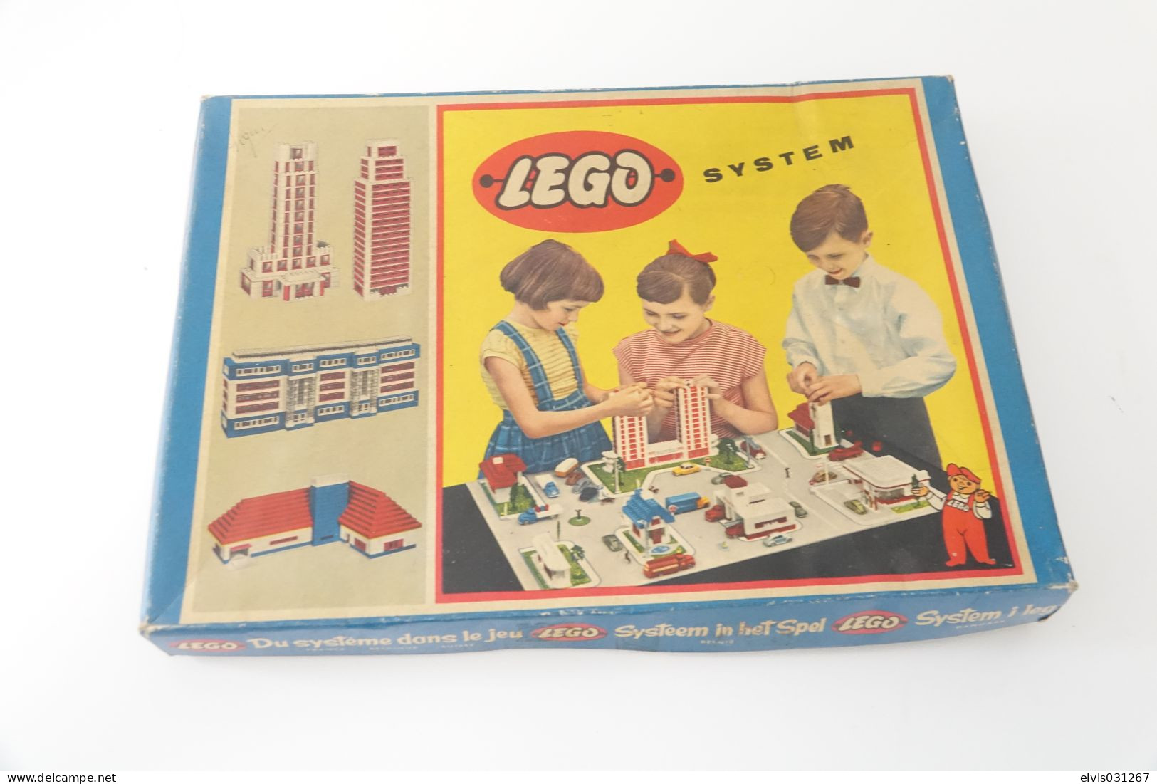 LEGO - 700/3a Gift Package (Lego Mursten) Extremely Rare BOX ONLY - Collector Item - Original Lego 1954 - Vintage - Kataloge