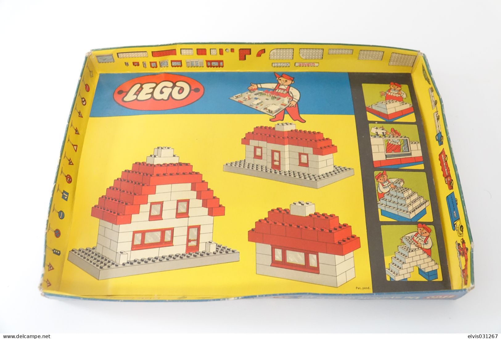 LEGO - 700/3a Gift Package (Lego Mursten) Extremely Rare BOX ONLY - Collector Item - Original Lego 1954 - Vintage - Kataloge