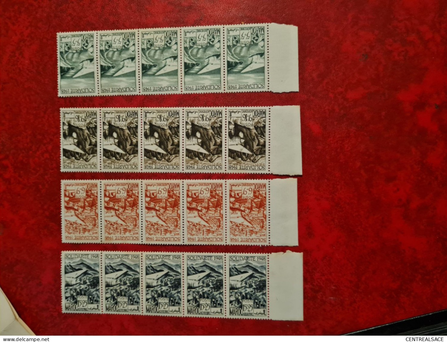 TIMBRE MAROC 1949  N° PA 70 A 73 - Other & Unclassified