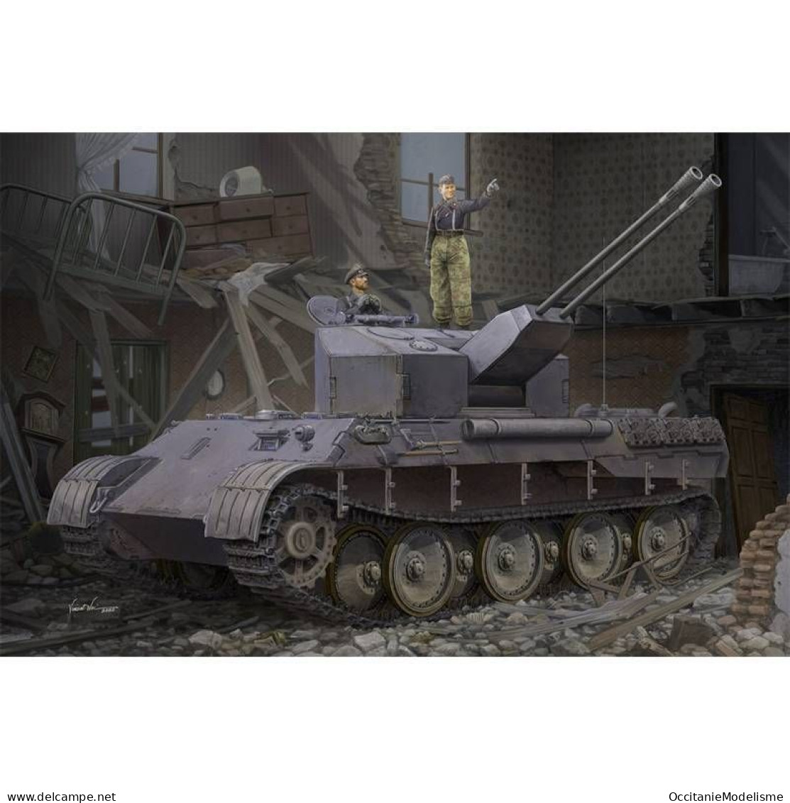 HobbyBoss - Char German Flakpanzer V Ausf.A Maquette Kit Plastique Réf. 84535 Neuf NBO 1/35 - Militaire Voertuigen