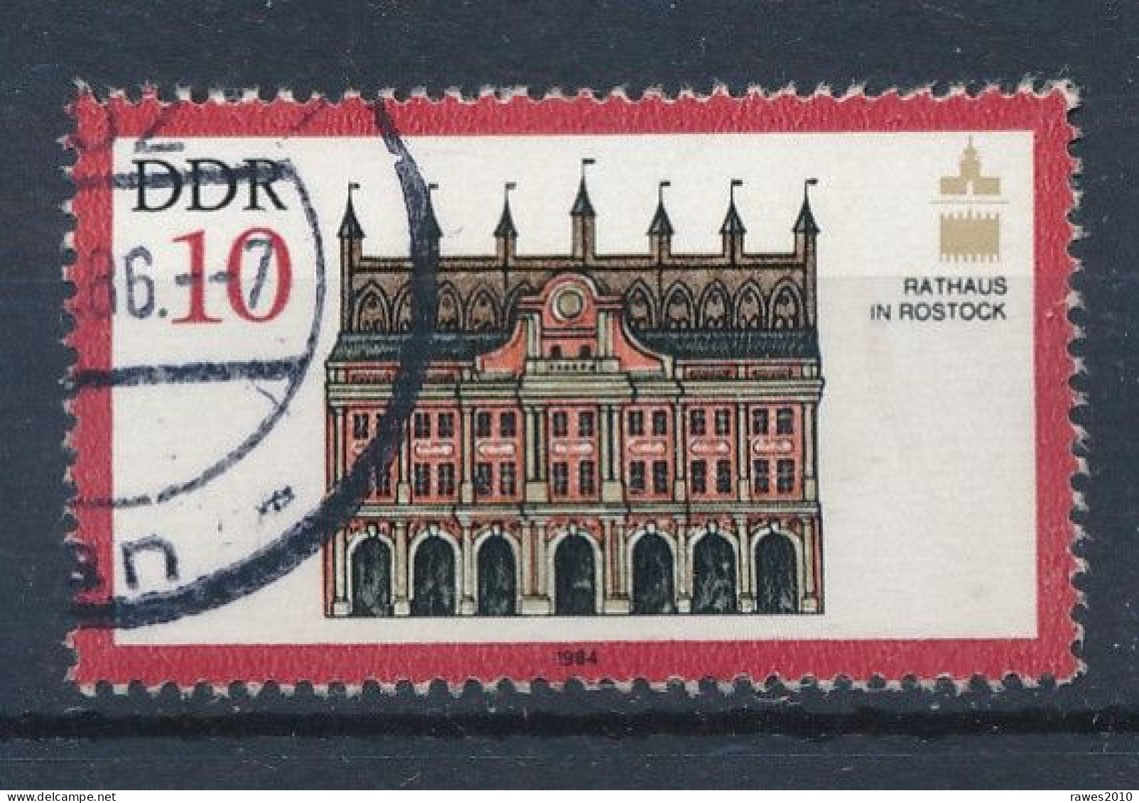 DDR Mi. 2869 Gest. Rathaus Rostock Gesellschaft Für Denkmalpflege Kongress - Used Stamps