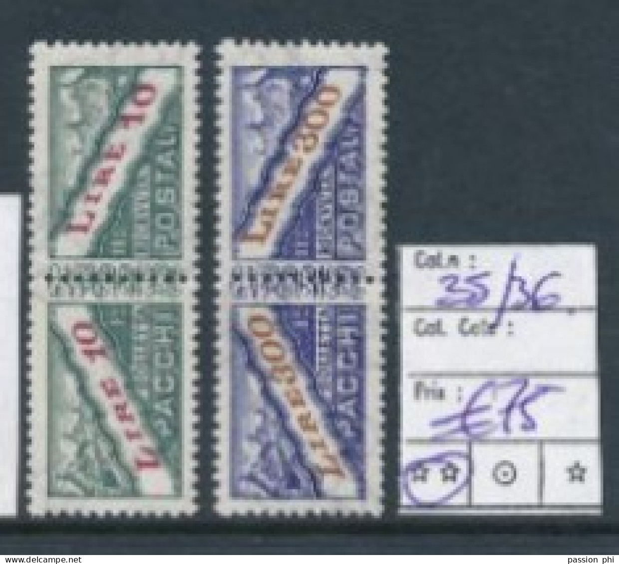 B7 SAN MARINO SASSONE  35/36 MNH - Paketmarken