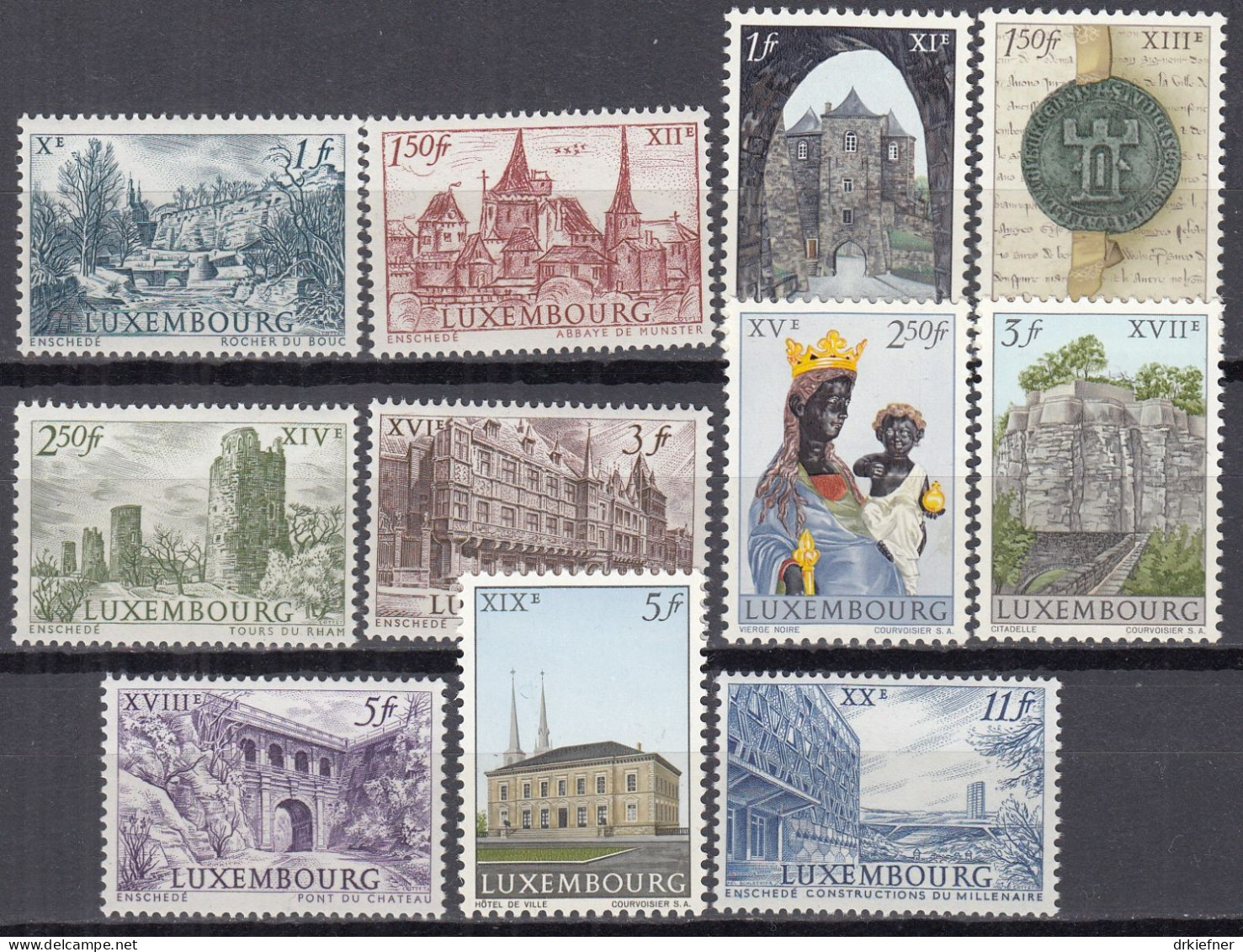 LUXEMBURG  667-677, Postfrisch **, 1000 Jahre Stadt Luxemburg, 1963 - Unused Stamps