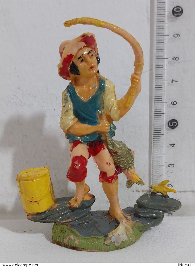 64752 Pastorello Presepe - Statuina In Plastica - Pescatore - Christmas Cribs