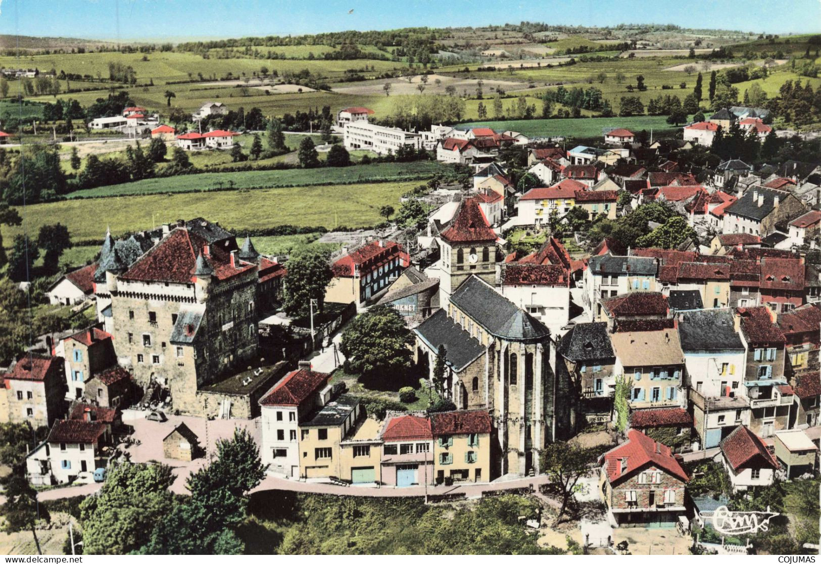 46 - LACAPELLE MARIVAL _S27627_ Vue Générale Aérienne - Château Eglise Collège Enseignement - COMBIER - CPSM 15x10 Cm - Lacapelle Marival