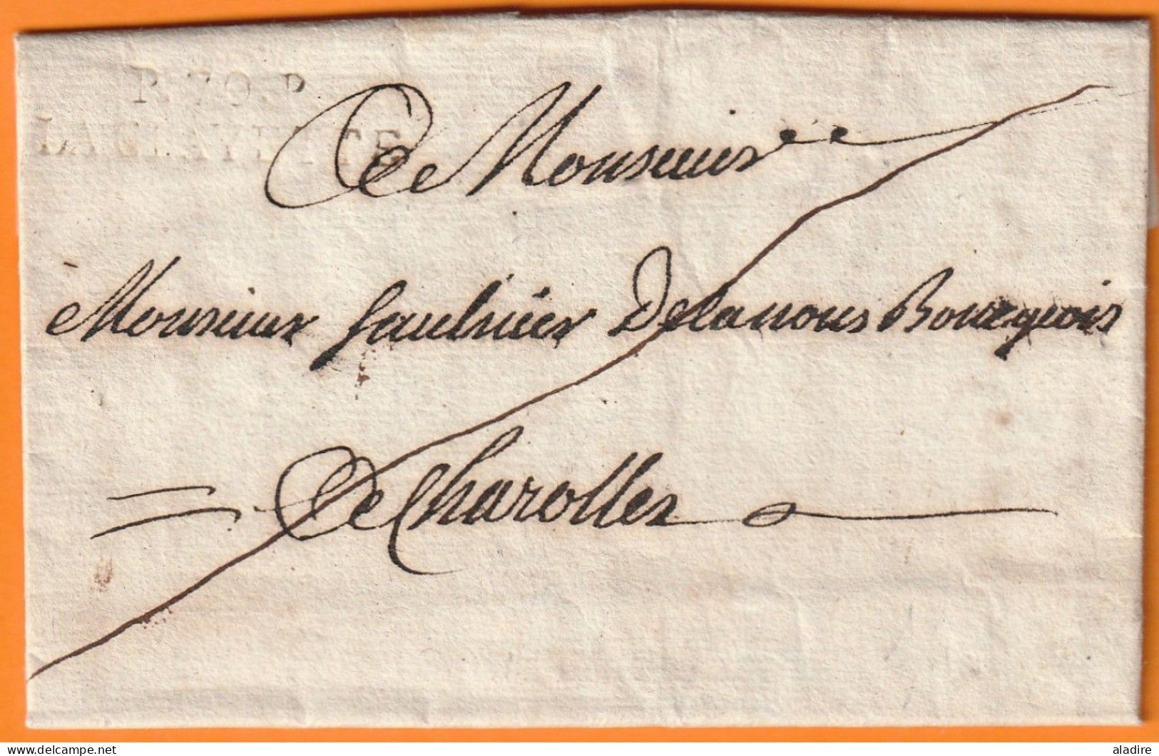 1811 - Marque Postale PP70 LA CLAYETTE (Saône Et Loire ) Sur Lettre Pliée De CHAUFFAILLES Vers CHAROLLES - 1801-1848: Vorläufer XIX