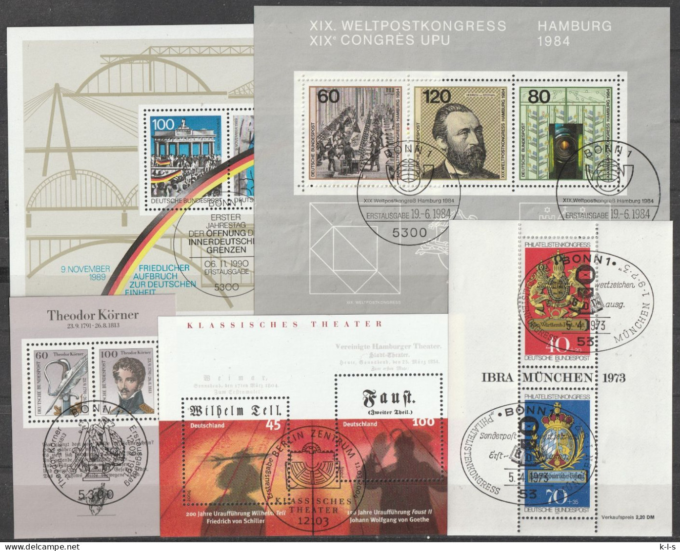 BRD: Posten Mit  Div. Versch. Blockausgaben Alle Mit ESoStpl.  BONN 1 - Lots & Kiloware (mixtures) - Max. 999 Stamps