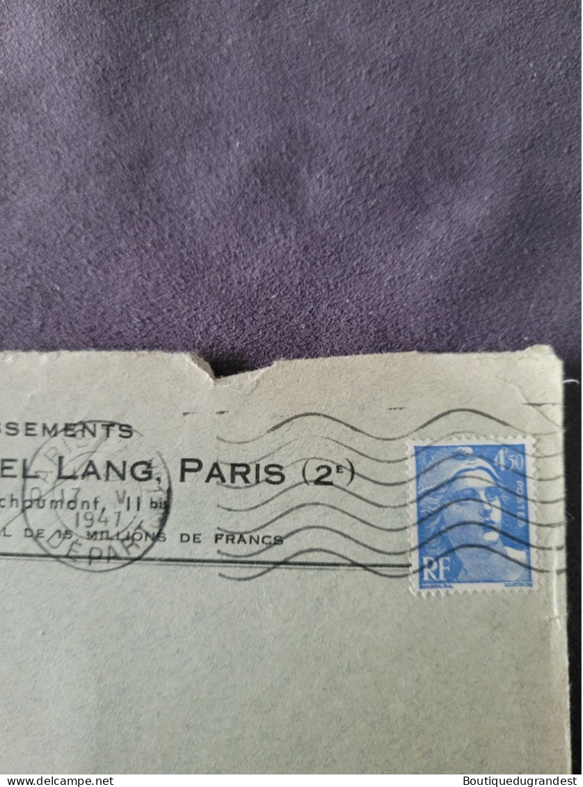 Timbre Sur Enveloppe 4f50  1941 - Used Stamps