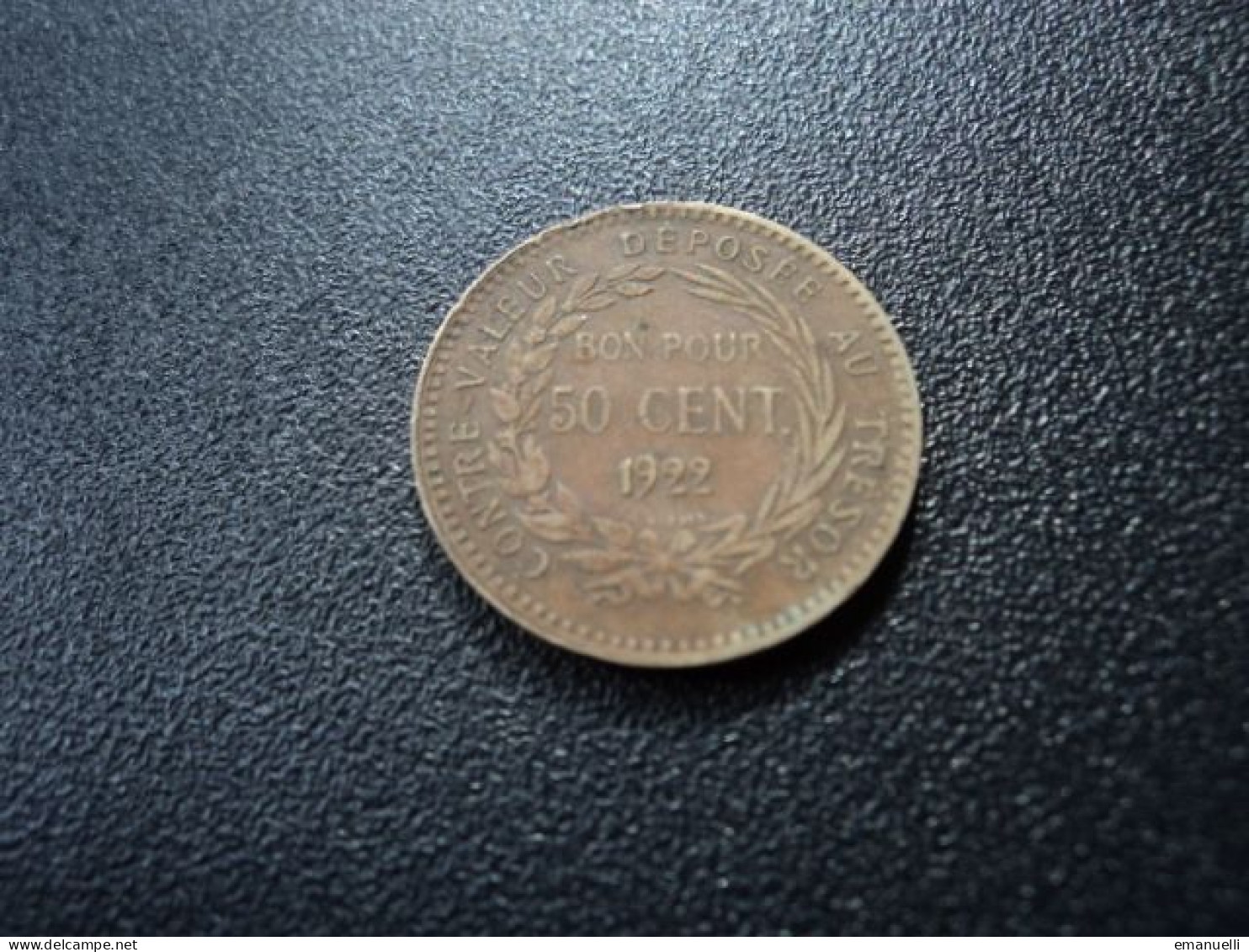 MARTINIQUE : 50 CENTIMES   1922    G.8 / KM 40      TTB - Guadalupa E Martinica