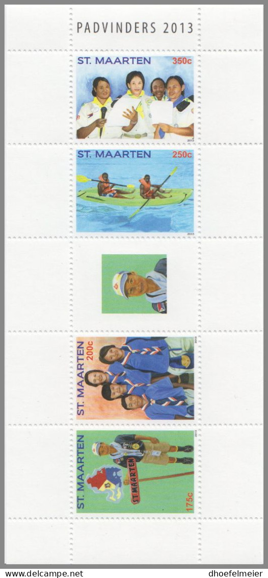 ST. MAARTEN 2013 MNH Scouts Pfadfinder Padvinders M/S – OFFICIAL ISSUE – DHQ49610 - Nuevos