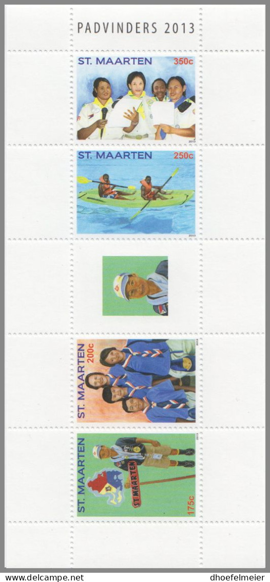 ST. MAARTEN 2013 MNH Scouts Pfadfinder Padvinders M/S – OFFICIAL ISSUE – DHQ49610 - Unused Stamps