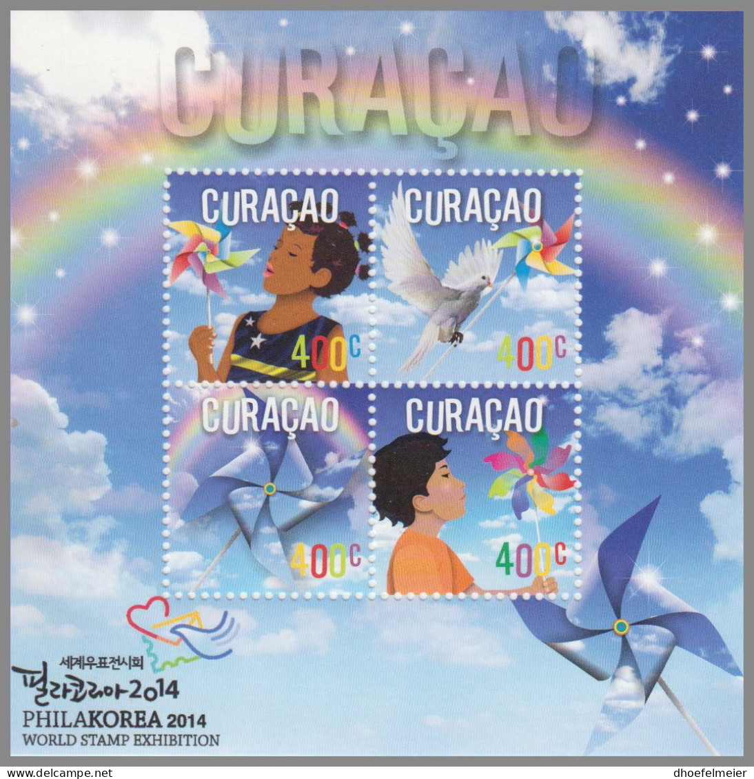 CURACAO 2014 MNH World Stamp Exhibition PHILAKOREA 2014 M/S – OFFICIAL ISSUE – DHQ49610 - Philatelic Exhibitions