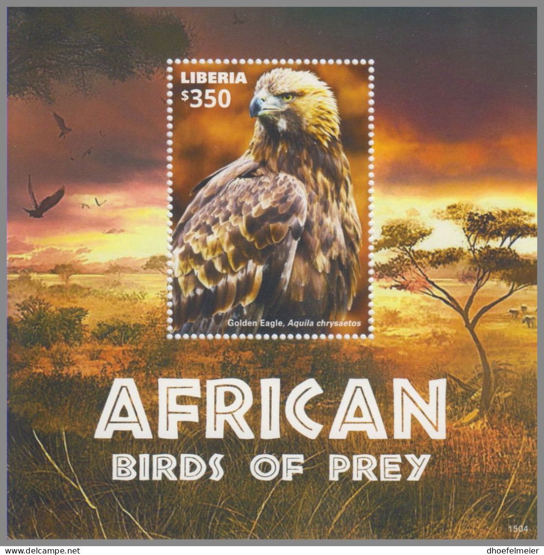 LIBERIA 2015 MNH Birds Of Prey Greifvögel Raubvögel 1504 S/S – OFFICIAL ISSUE – DHQ49610 - Aigles & Rapaces Diurnes