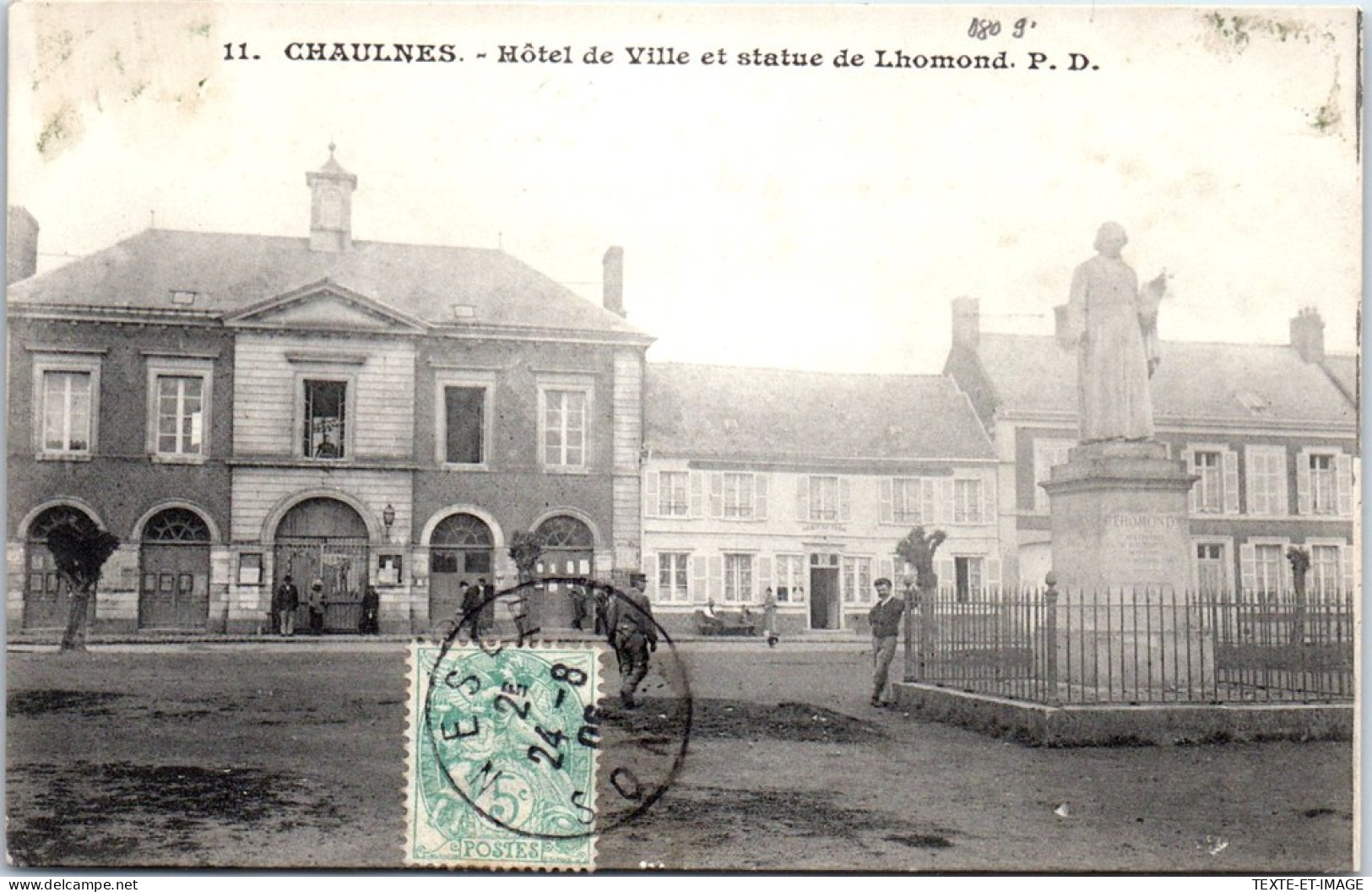 80 CHAULNES - Hotel De Ville Statue De Lhomond - Chaulnes