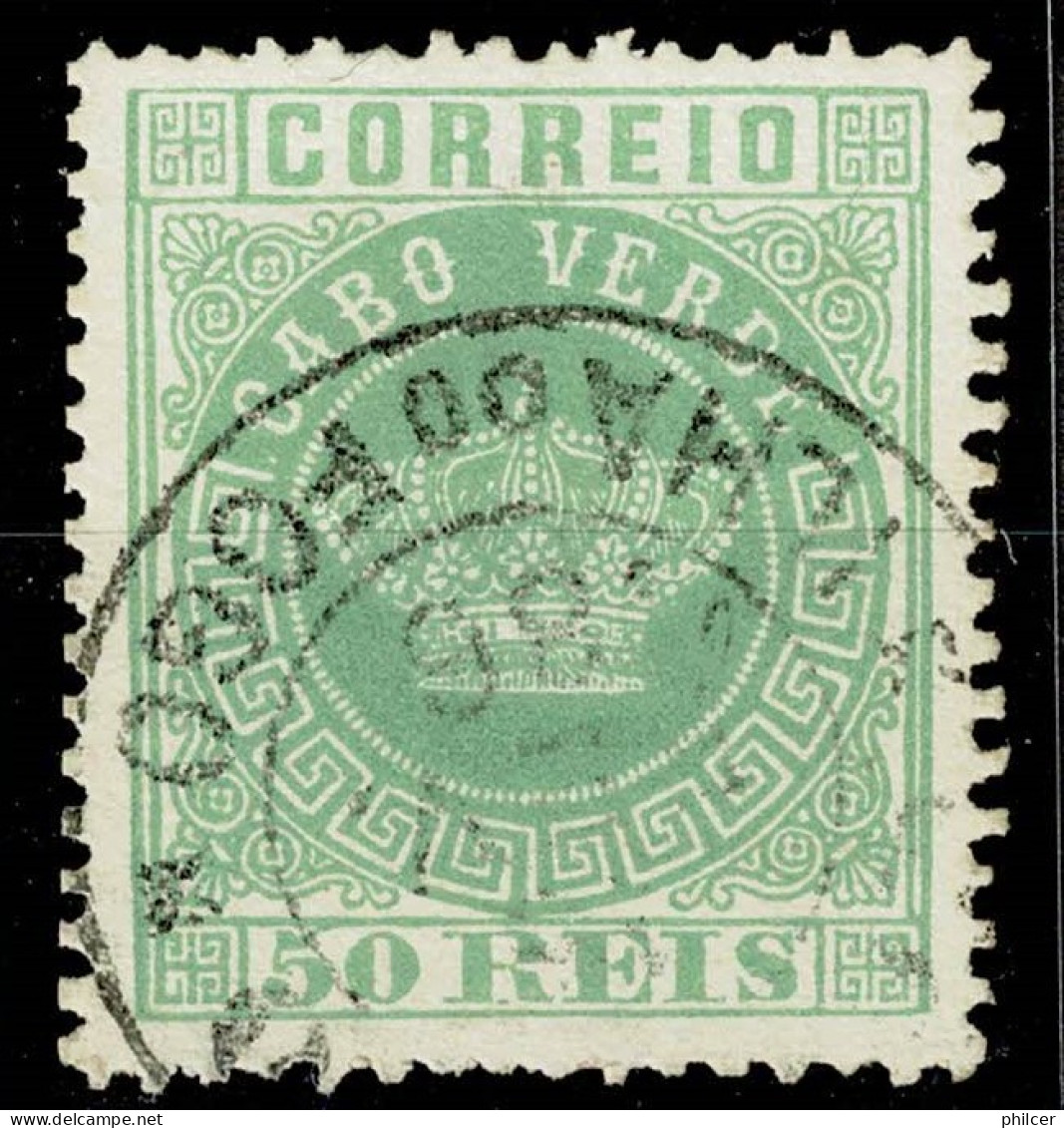 Cabo Verde, 1877, # 6b Dent. 13 1/2, Used - Kaapverdische Eilanden