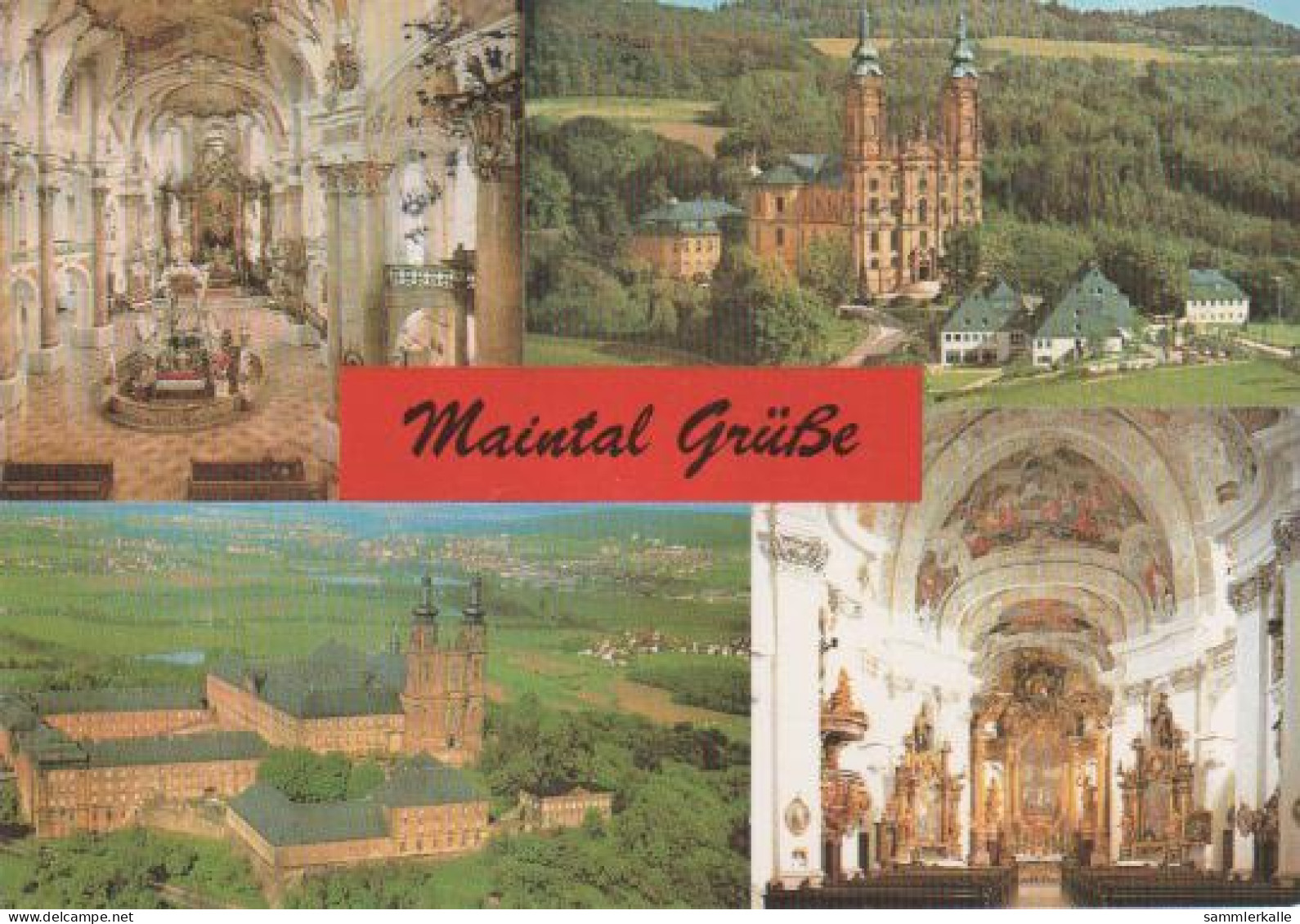 1189 - Maintal - Vierzehnheiligen Innenansicht Basilika, Schloss Banz, Innenansicht - 1997 - Maintal