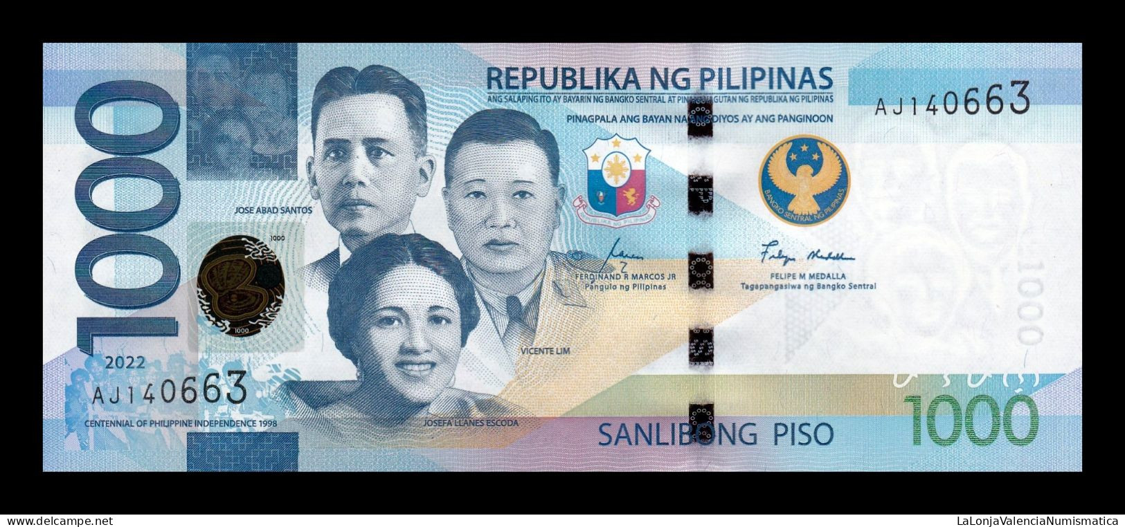 Filipinas Philippines 1000 Piso 2022 Pick 235 Sc Unc - Philippines