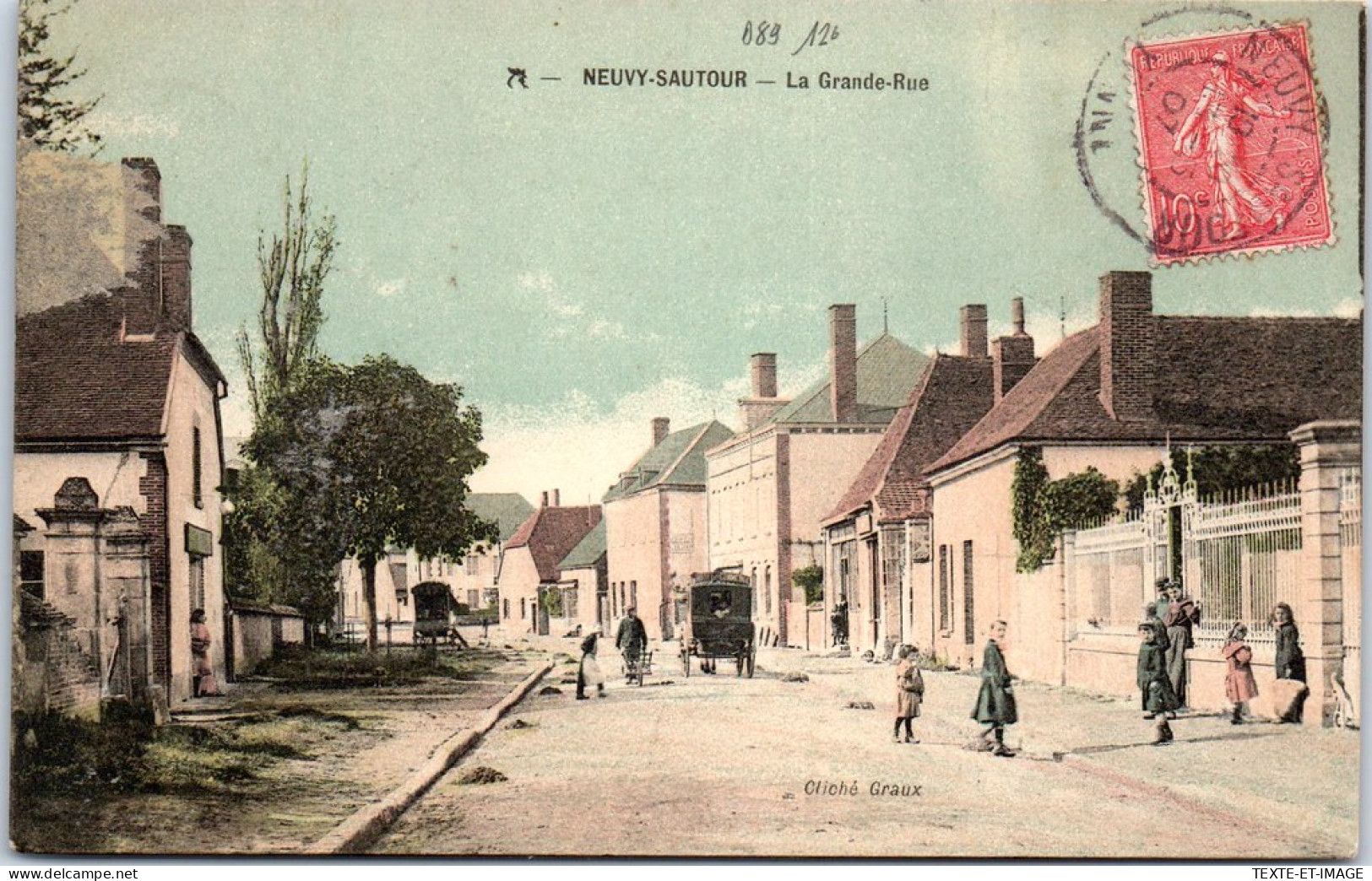 89 NEUVY SAUTOUR - Vue De La Grande Rue. - Neuvy Sautour