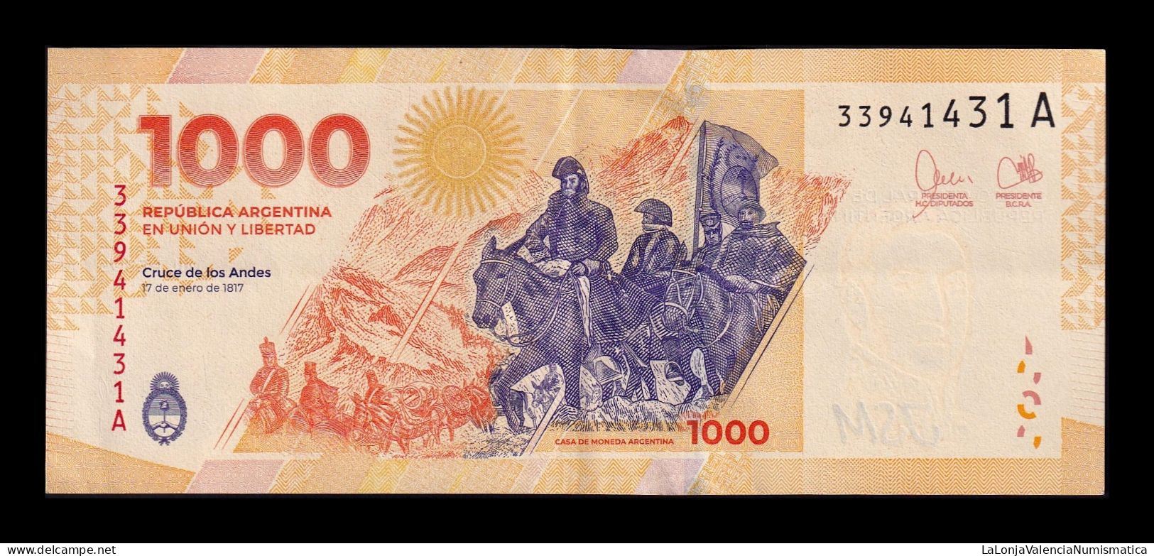 Argentina 1000 Pesos 2023 Pick 367 Ebc/+ Xf/+ - Argentinien