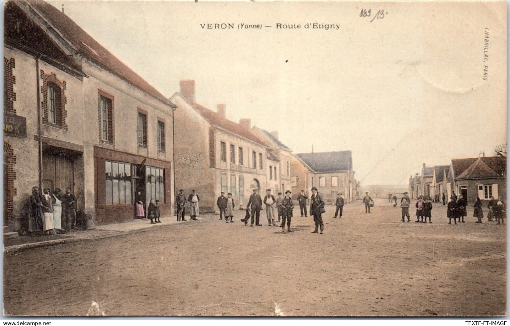89 VERON - La Route D'Etigny (carte Couleurs) - Veron