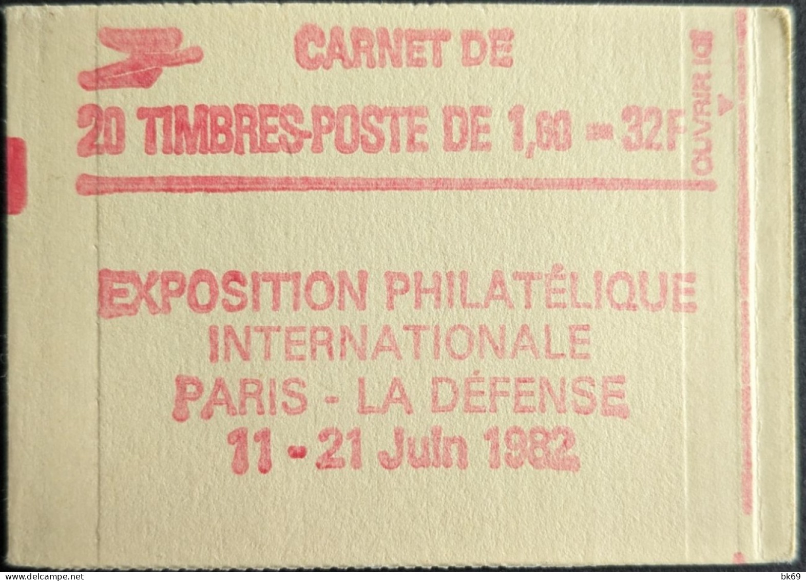 2187 C4 Conf. 8 Date 4/ 10.11.81 Carnet Fermé Liberté 1.60F Rouge - Modern : 1959-...
