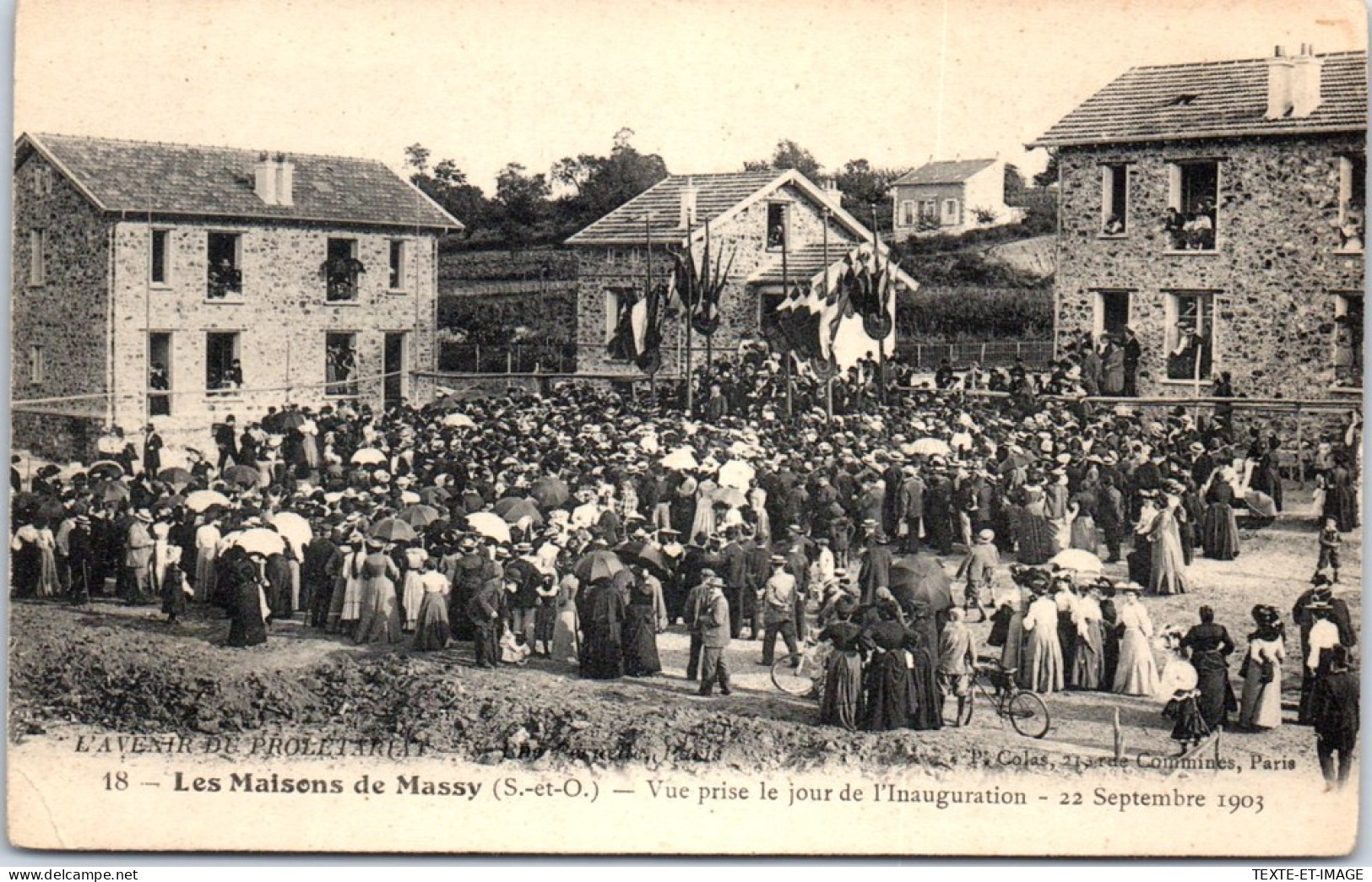 91 MASSY - Les Maisons Jour De L'inauguration 1903 - Massy