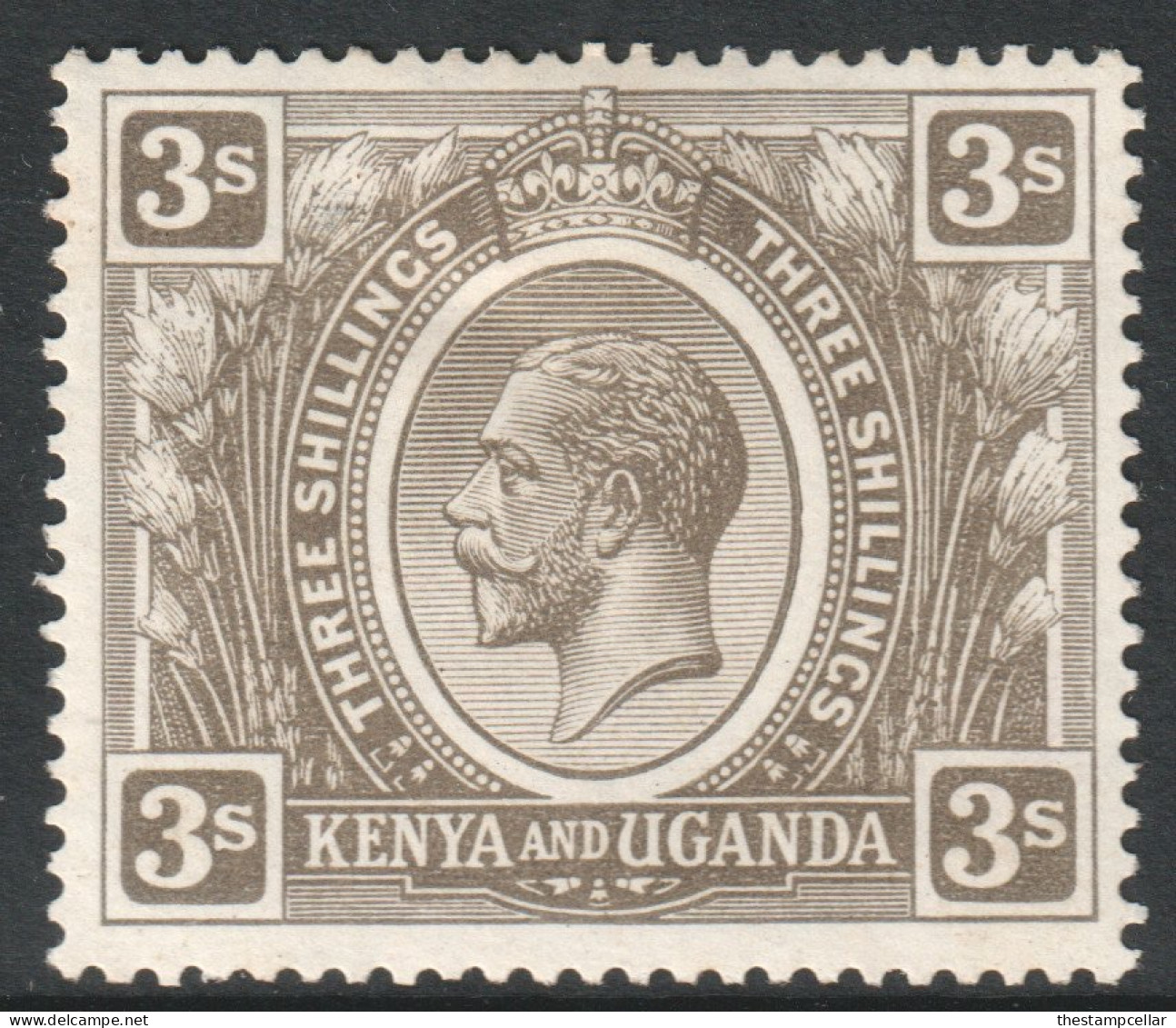 KUT Kenya And Uganda Scott 32 - SG90, 1922 George V 3/- MH* - Kenya & Ouganda