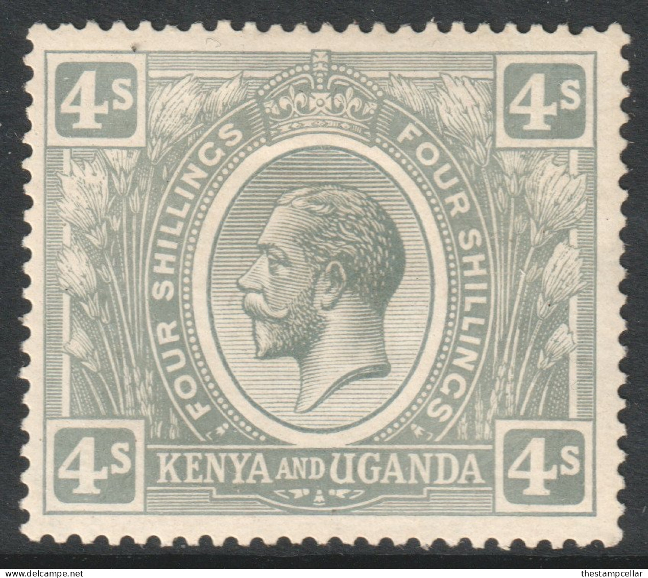 KUT Kenya And Uganda Scott 33 - SG91, 1922 George V 4/- MH* - Kenya & Uganda