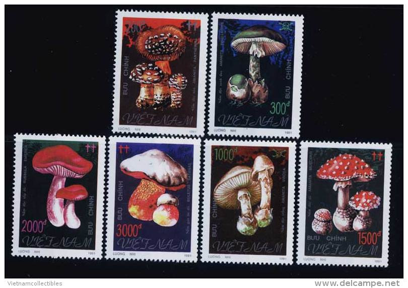 Vietnam Viet Nam MNH Perf Stamps 1991 : Poisonous Fungi / Mushroom (Ms610) - Vietnam