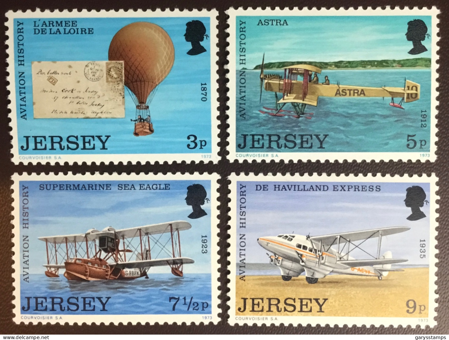 Jersey 1973 Aviation History MNH - Jersey