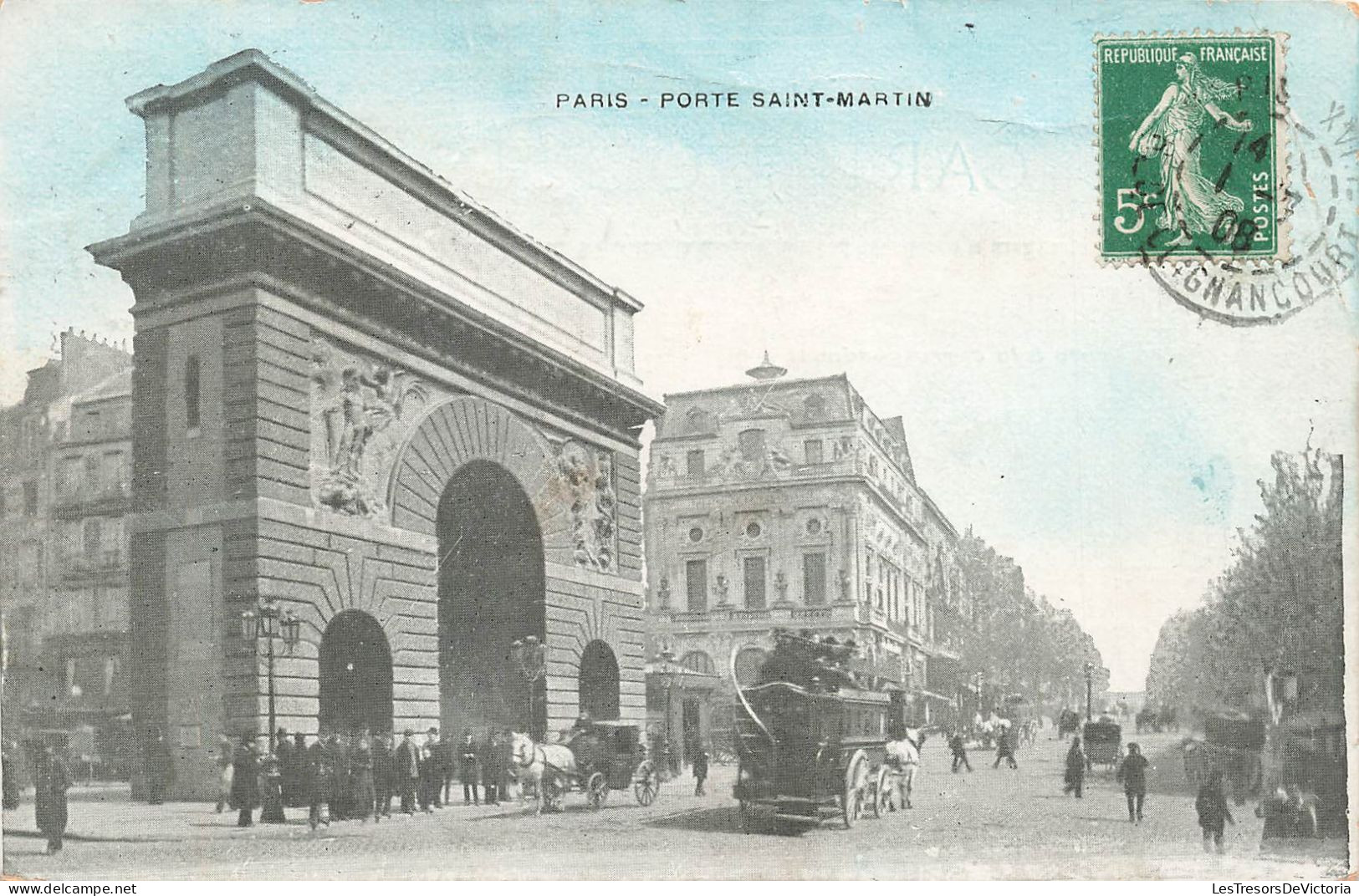 FRANCE - Paris - Vue Panoramique - Vue De La Porte Saint Martin - Animé - Carte Postale Ancienne - Other Monuments
