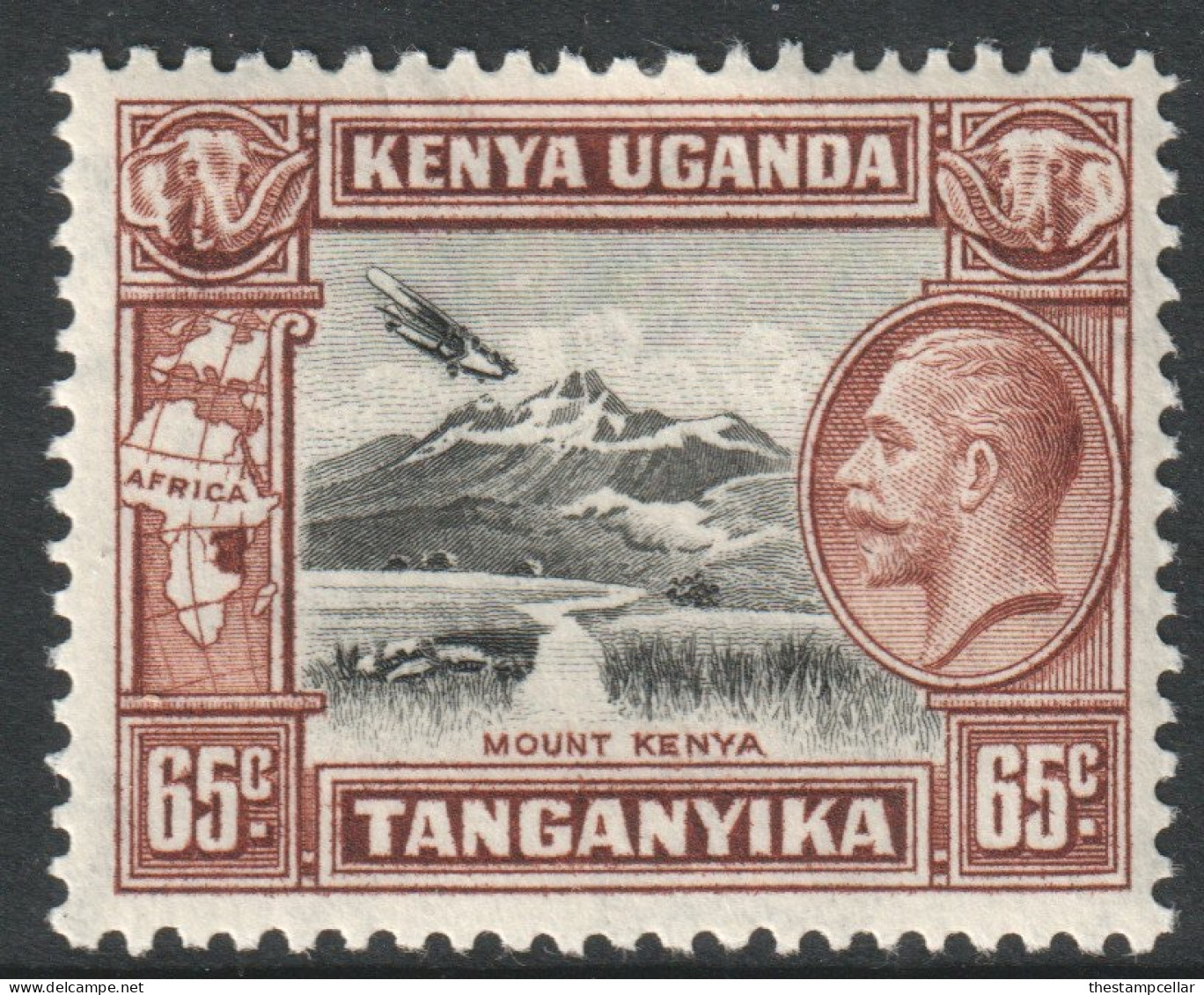 KUT Kenya And Uganda Scott 53 - SG117, 1935 George V 65c MH* - Kenya, Oeganda & Tanganyika