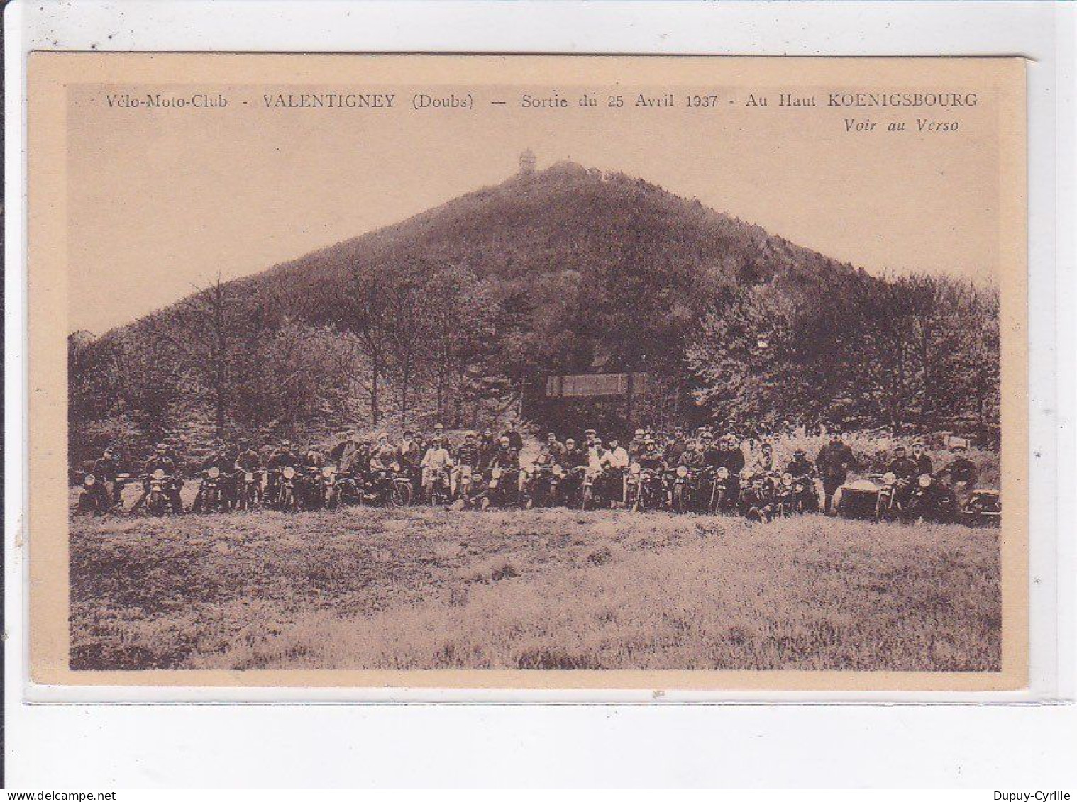 VALENTIGNEY: Sortie Du 25 Avril 1937 Au Haut Koenigsbourg Voir Au Versa - Très Bon état - Valentigney