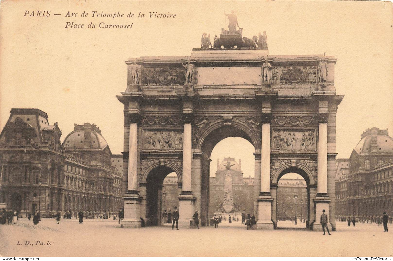 FRANCE - Paris - Arc De Triomphe De La Victoire - Vue De La Place Du Carrousel - Vue Générale - Carte Postale Ancienne - Arc De Triomphe