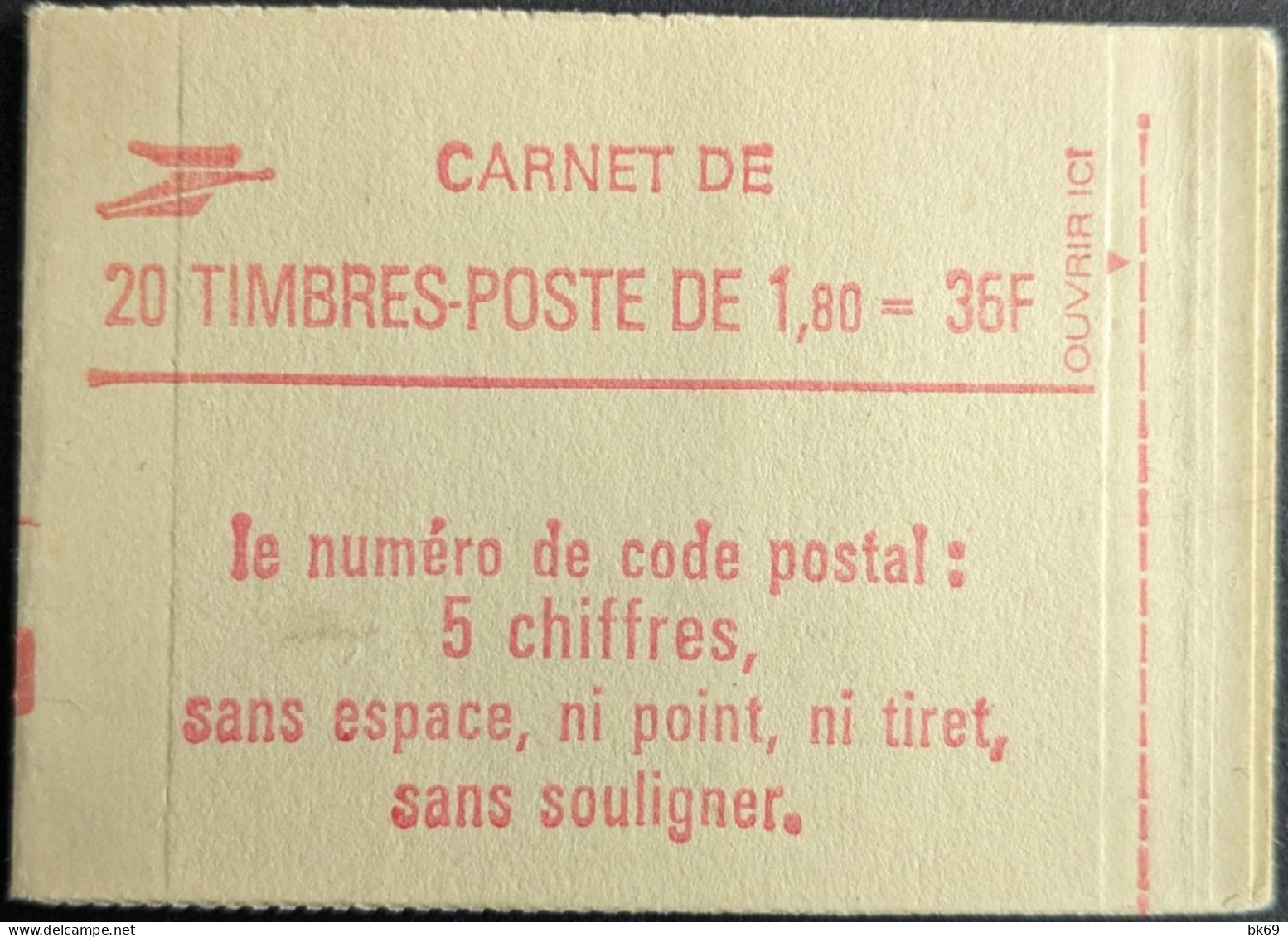 2220 C8 Conf. 8 Date 4/ 1.6.82 Carnet Fermé Liberté 1.80F Rouge - Modernes : 1959-...