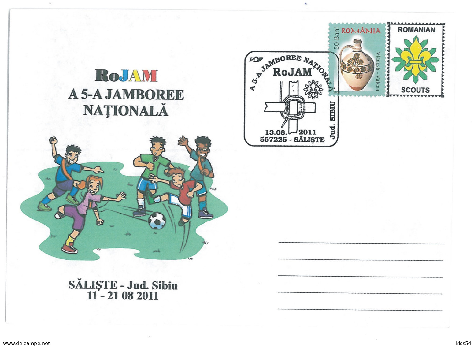 SC 46 - 1299 Scout ROMANIA, National JAMBOREE - Cover - Used - 2011 - Lettres & Documents