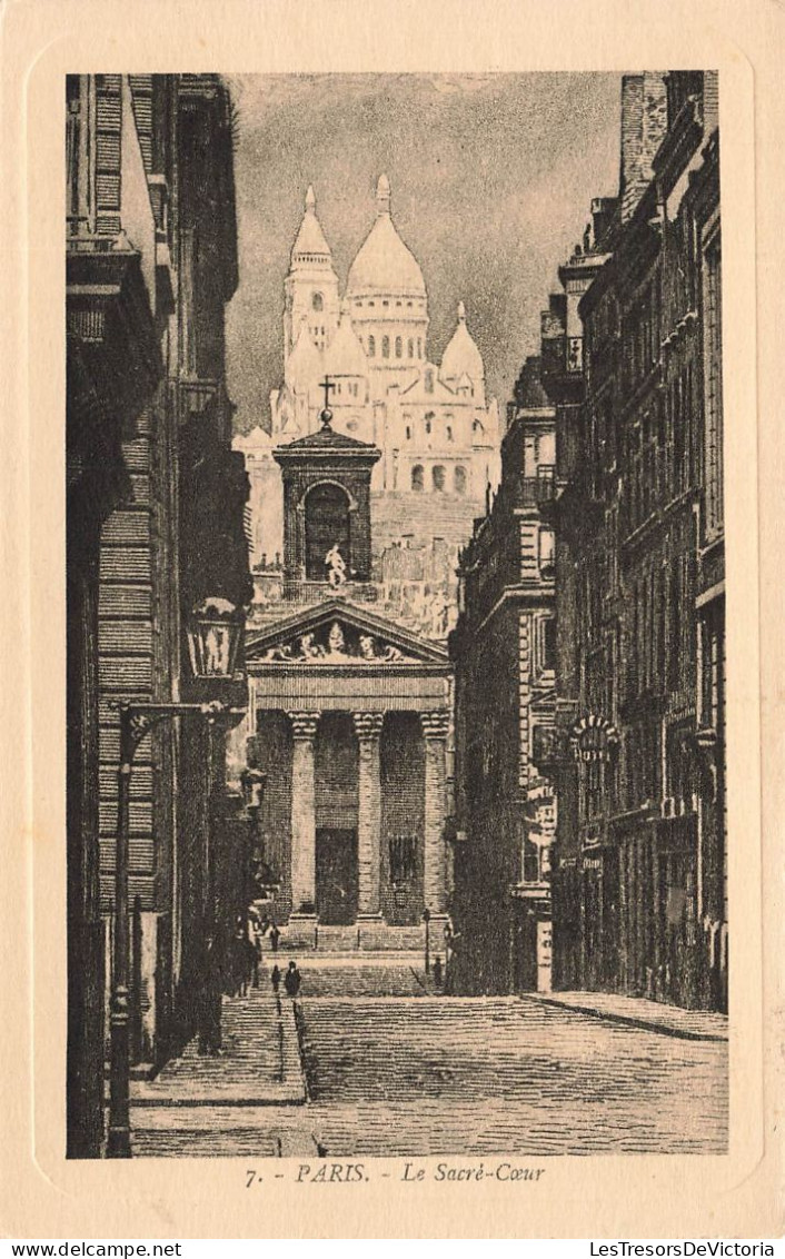 FRANCE - Paris - Sacré Cœur - Vue Face à L'entrée - De L'extérieure - Carte Postale Ancienne - Sacré Coeur